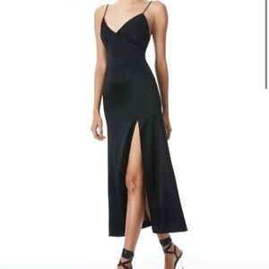 Alice + Olivia JULIETTA MIDI SLIP DRESS